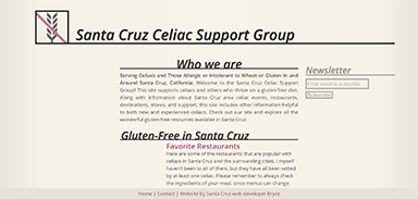 Santa Cruz Celiac Support Group Website